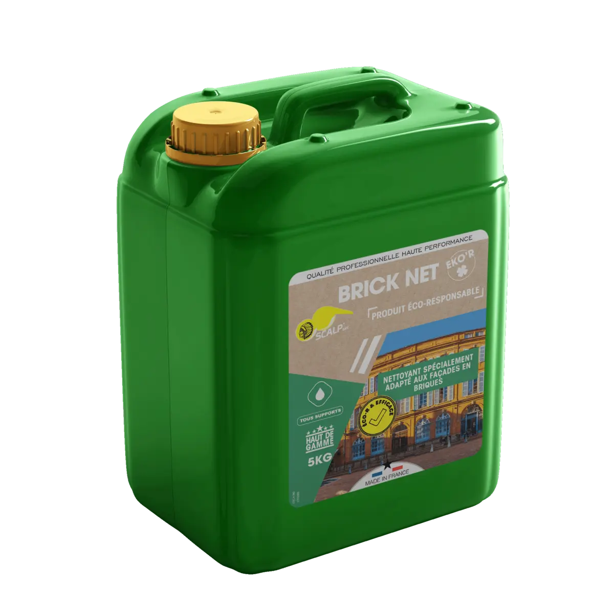 Biodegradable brick cleaner for facades
