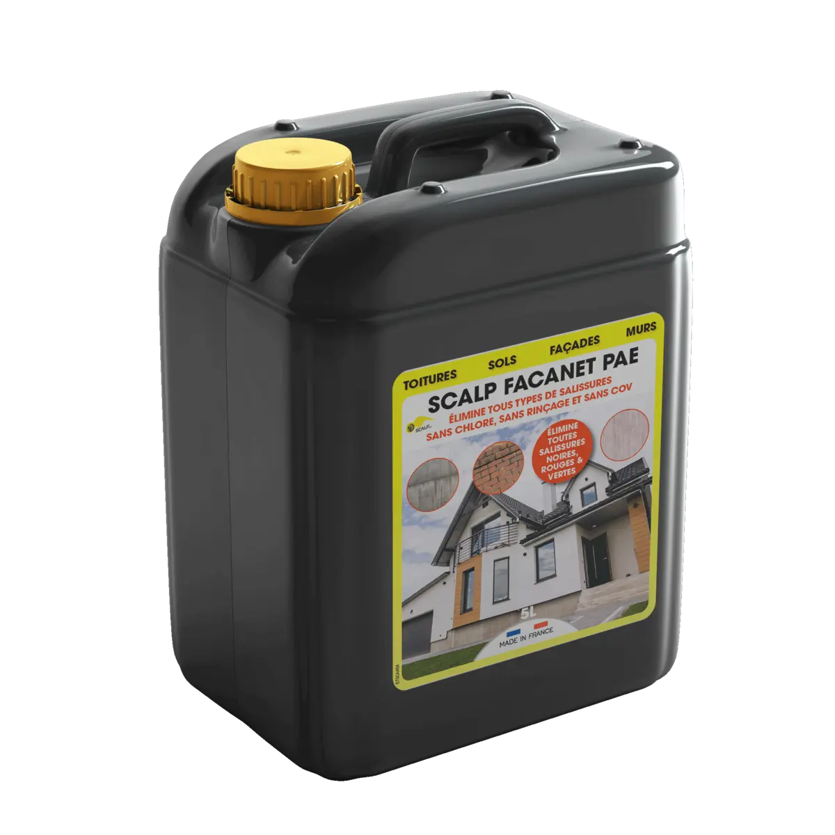 No-rinse facade cleaner