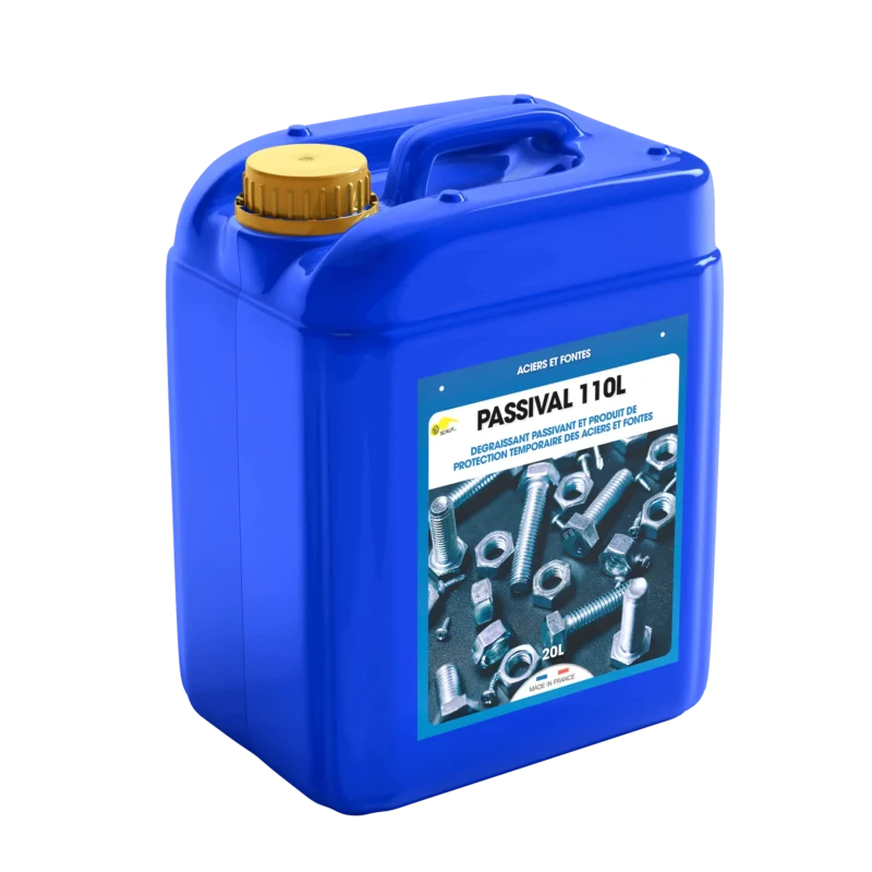 Passivating and degreasing agent for steel and cast iron