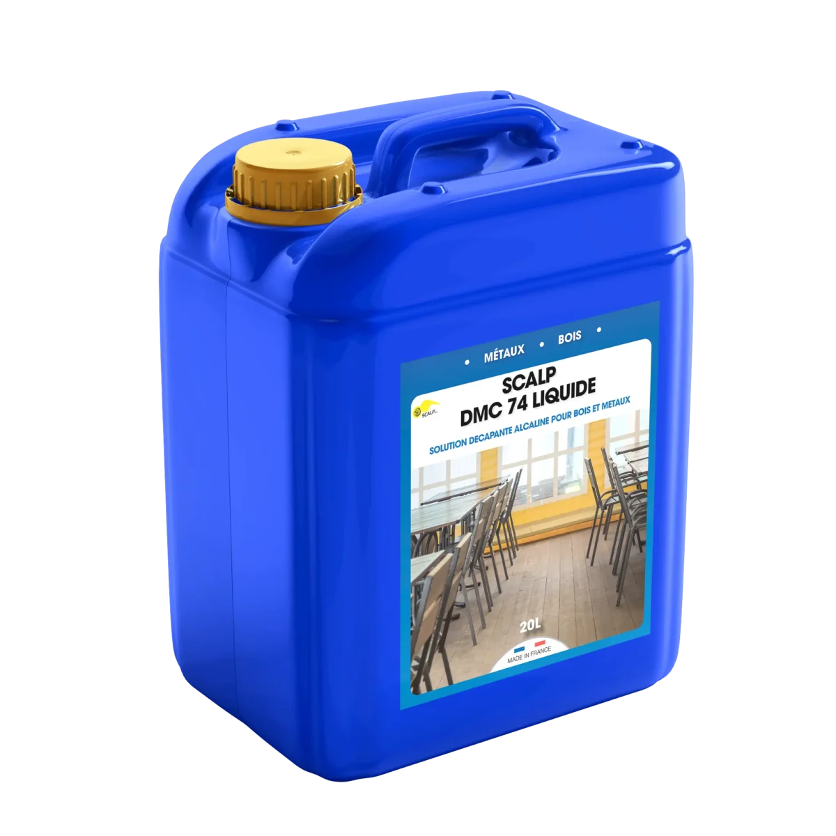 Alkaline stripper for wood and metals