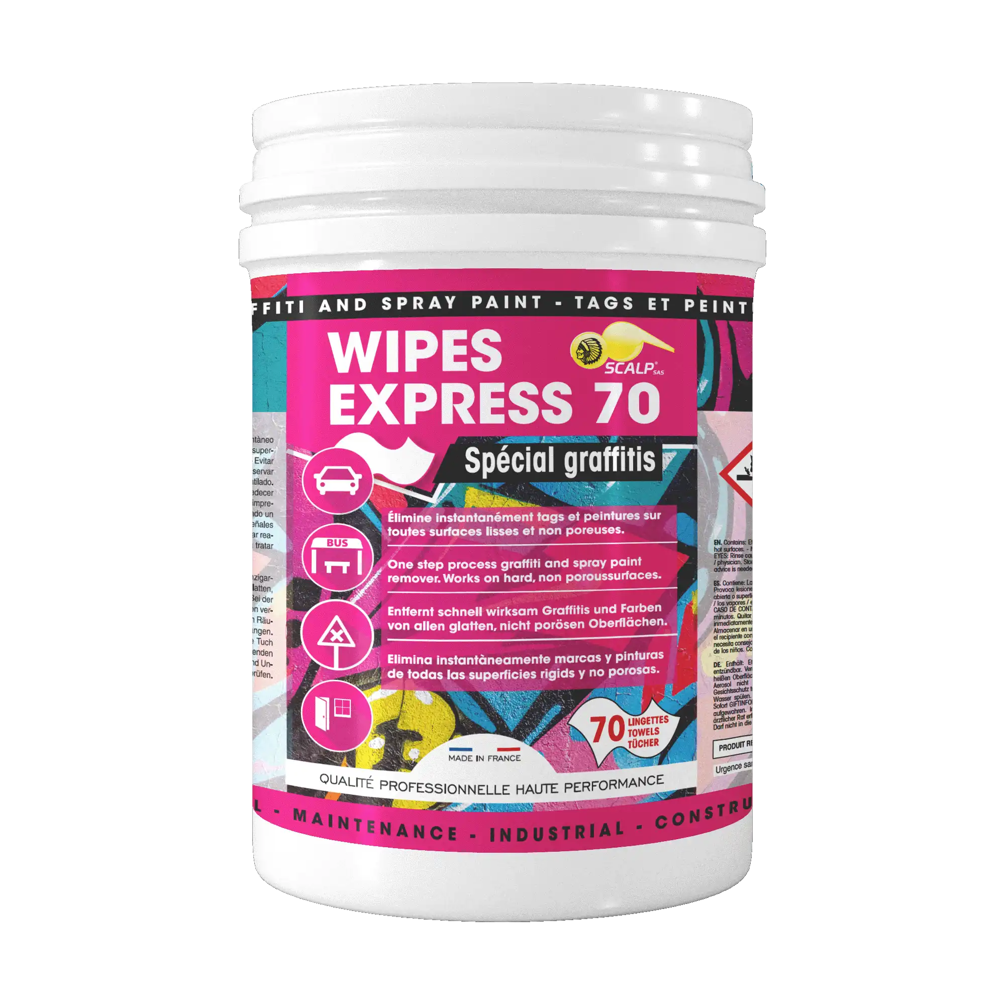 wipes express 70 Anti-graffiti cleaning wipes